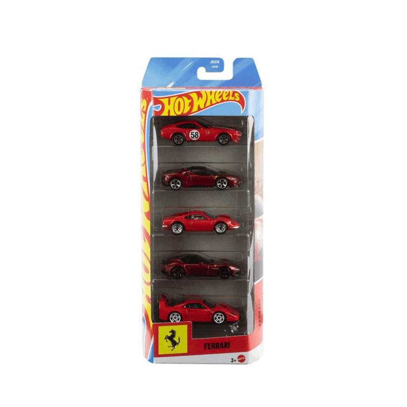 Hot Wheels Ferrari Pacote com 5 Carrinhos - Mattel - Carrinhos de